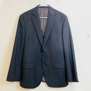Calvin Klein Wool Natural Stretch Men Suit Blazer Jacket 42R Black Pockets